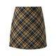 Sancai 2025 Autumn New Retro Plaid Woolen Skirt High Waist Slim A-Line Skirt Slimming Short Skirt M