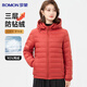 Luo Meng 90% duck down light down jacket for women winter middle-aged short hooded autumn down student warm mother jacket