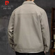 Pierre Cardin jacket men's spring, autumn and winter casual versatile handsome men's Korean style trendy work jacket gray green XL