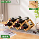 Tanbeiman red wine display rack red wine rack storage rack grid home installation-free wine rack ornaments small wine cabinet multiple bottles of wine desktop simple installation-free foldable primary color - two layers (thickened pure bamboo) 5 bottles