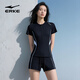 Hongxing Erke (ERKE) swimsuit women's split boxer professional training competitive swimwear slim fit hot spring swimsuit breathable and quick-drying