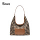15mins bag women's bag large capacity shoulder cloth bag women's 2025 new commuter tote bag Chinese Valentine's Day gift coffee color