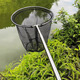 Stainless steel copy net 3 meters 4 meters 5 meters 6 meters telescopic pole set fishing pocket folding fishing net head fishing gear black nano net + white pole 6m