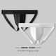 Zimo cotton 2 pairs of men's double thong underwear white boys GAY sexy back empty men's pants new style black and white M