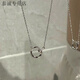KZD Old Phoenix 999 pure silver Möbius ring necklace for women, light luxury interlocking clavicle chain ins chain, Möbius necklace for women, same style without Specifications