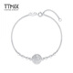 TTMIX Fashion Platinum Bracelet Women's pt950 Platinum Bracelet Platinum Women's Bracelet Birthday Gift Square 3.3-3.5g 16+2cm