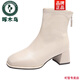 Woodpecker Boots Slim NOUVEAU Femme 2025 Automne et hiver Boots Nude Tempérament pour femmes Bottes courtes polyvalentes Femme Toe carré de talon épais Boots célibataires Femme Khaki 38