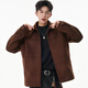 IZEXX American imitation suede jacket frosted high-end men's top outdoor retro autumn and winter jacket HJ58 coffee color L