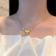 Lanlian Shenzhen Shuibei gold silver-covered fox mask pendant necklace tassel new 2025 Chinese Valentine's Day gift for girlfriend Fox necklace (1 gram gold-covered)