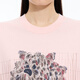 Jiangnan Buyi (Jnby) [Même style dans le centre commercial] 25 AUTOMNE NOUVEAU T-shirt Round Cotton Coton Corme court motif de chien amusant 5p7110460 687 / Powder Light XL