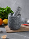 Fantasy jar grinder large stone mortar garlic kitchen utensils garlic peeler natural household garlic pounder stone garlic mortar polished black stone medium water tank bowl with lid