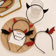 Saint Xian Halloween headdress funny cos little devil dress up headband female pumpkin headband props decoration hair accessories sticker little devil red wings headband + pumpkin lantern headband