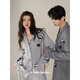 Beiyan Couple Pajamas Women's Autumn and Winter New Thick Knitted Cotton Long-Sleeved Lapel Cardigan Large Size Suit Men's Home Clothing C20790 Women's M