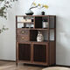 Jianyimao new Chinese style Bogu rack walnut small solid wood Duobao Pavilion living room tea storage cabinet home retro Ruyi Bogu rack tea cabinet 80*120*35cm