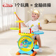 BAOLI children's drum set toy jazz drum boys and girls educational drumming instrument 3-6 years old 2 baby New Year gift 2-in-1 cool cartoon drum set blue