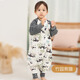Andan infant bamboo cotton gauze sleeping bag light core Dupont cotton winter quilted children's long-sleeved split-leg sleeping bag anti-kicking quilt thin quilted-Zhuyuan Panda M size (recommended height 80-90cm)
