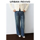 
UR[HOT]2025 Autumn New Women's Casual Retro Washed Cotton Denim Pants UWH850081 Blue 27