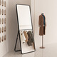 穿衣镜全身镜落地镜壁挂镜挂门服装店试衣镜挂穿一体简约北欧风 【圆角】典雅白150*40cm 送货上门