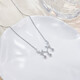 Lao Fengxiang platinum solid adjustable tassel bell Christmas elk antler chain platinum jewelry white gold about 4.3g