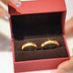 Jiaye gold ring plain ring glossy 24k pure gold wedding gold jewelry imitation gold color simple new 999 pure gold couple ring couple style glossy live mouth wedding ring