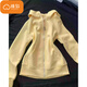 Cotton American hooded slim cardigan sweater for women in spring and autumn 2025 new small high-end top coat 9001 white and gray [regular high quality 28] L 100-120Jin [Jin equals 0.5 kg]
