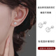 Fan Shengyu s999 Pure Silver Four-leaf Clover Earrings for Women Light Luxury Niche High-end Earrings for Ear Holes and No Picking for Sleeping Pure Silver Earrings s999 Pure Silver-Car Flower Four-leaf Clover