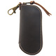 Cow raiser handmade retro head layer Crazy Horse Cowhide key bag Men's genuine leather simple zipper bag Mini waist padlock bag Dark brown - Crazy Horse Cowhide [single bag]