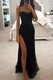 Women's fashionable and sexy European and American temu hot-selling dress long dress banquet evening dress black M