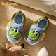 Balabala children's slippers autumn and winter indoor home baby cute bag heel cotton slippers warm plush cotton shoes for boys and girls
