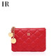 Helena Helena Coin Purse 2024 New Fashion Clutch Bag Versatile Casual Diamond Zipper Wallet Women's Trendy Red.