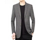 Men's Spring and Autumn Suit Middle-aged Men's Casual Plaid Casual Clothes Single Suit Dad's Loose Iron-Free Jacket Gray 2105 XL 180 135-150Jin Jin equals 0.5 kg