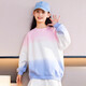 Pitt Girls Sweatshirt Frühling und Herbst 2025 Neuer Herbstanzug Girls -Gradient Langarm Mode Kinder -Top -Herbst 4891 Pink -Ablauf + 13068 Jeans [Set] 160 cm