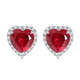 Reza quality 925 silver European and American gemstone love earrings for women colorful zircon heart-shaped earrings silver earrings high 925 silver tanzanite blue December