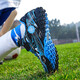Children's football shoes breathable training shoes super top Falcon short nail broken nail combination new sports soft sole sneakers for men and women Sky blue 34