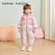 Balabala children's clothing baby jumpsuit down jacket fake two-piece baby clothes winter clothes for boys and girls to keep warm, thick and fashionable