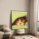 
MPPMCK cute cat digital oil painting DIY fill children's coloring 2024 new small size hand-painted oil color hy12799 20x20cm thick solid wood inner frame Highlight pigment + professional oil painting Canvas + multiple paintings Paint brush + wall hanging accessories