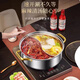 Chino 316 extra thick stainless steel household shabu-shabu hot pot clear soup pot Yuanyang pot induction cooker gas stove universal non-stick pot lid 1 inch Yuanyang 30cm/4-5 people