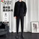 Woodpecker (TUCANO) suit men's Korean style fashion two-piece suit business casual versatile jacket comfortable trousers men's black L