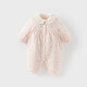 David Bella baby girl quilted romper autumn and winter newborn onesie baby romper