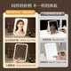 Xiaomi Monkey Makeup Mirror Portable Beauty Mirror with Light Large Size Bedroom Student Dormitory Desktop Makeup Mirror Internet Celebrity HD Smart Fill-in Light Makeup Mirror National Day Gift for Girlfriend and Wife Popular Recommendation LED Light Three-Color Stepless Dimming + Foldable