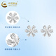 CHINA GOLD PT950 Platinum Snowflake Earrings for Women New Platinum Premium Valentine's Day Birthday Gift for Girlfriend and Wife Platinum Snowflake Earrings About 1.9g
