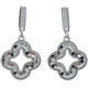 Beijing Gold Trading Center Co., Ltd. Platinum hollow fish scale lucky four-leaf clover earrings, about 3.84g