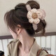 Plush grabber women's autumn and winter high-end 2025 new hairpin back head hair shark clip large clip headwear light coffee love 12CM