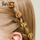 She s Qianzi imitation crystal hair clip fashion bangs hair clip birthday gift for girlfriend GE color
