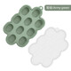 Baby fruit and vegetable bite-proof silicone ice tray mold set for oral period, food grade, mint green (small food ice tray 70g)