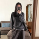 TERRAINCOGNITA 25AW fake two-piece wool sweater Henry collar blended sweater high quality commuting versatile Nico same style gray S
