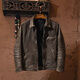Jeep Spirit Greil en cuir en cuir veste pour la tête de tête pour hommes couches de mouton de mouton veste en cuir belle pour courte veste rétro pour hommes pour hommes à la mode pour hommes xl