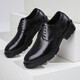 2025 Frühling Neue Lederschuhe Herrengeschäft Formale Kleidung Runde Zehen Britisch Casual Trendy Young Bräutigam Hochzeitsschuhe Lederschuhe 3889 Schwarz 43