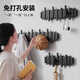 Eight Seabird Piano Key Hook Clothes Rack Entry Door Wall Porch Coat Rack Bedroom Wall High-End Black Solid Wood Storage