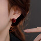 LANSILL Acacia Red Bean Earrings Girls Earrings Light Luxurious High-end Temperament Earrings Design Feeling Versatile for Outings Internet Celebrity Fashion Jewelry Birthday Gifts for Girlfriend Acacia Red Bean Earrings E0085